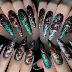 Маникюр на год Дракона
